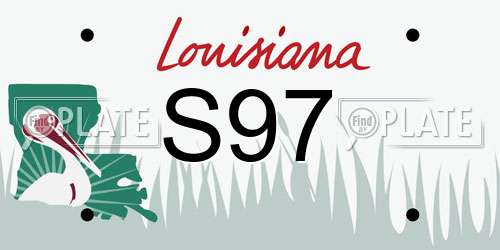 S97 Louisiana License Plate
