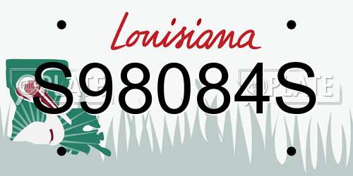 S98084S Louisiana License Plate
