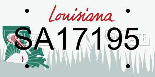 SA17195 Louisiana License Plate