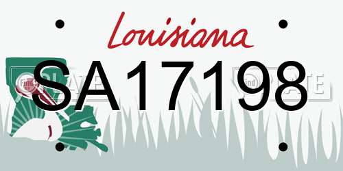 SA17198 Louisiana License Plate