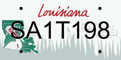 SA1T198 Louisiana License Plate