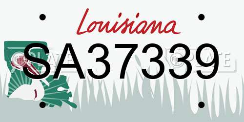 SA37339 Louisiana License Plate