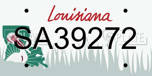 SA39272 Louisiana License Plate