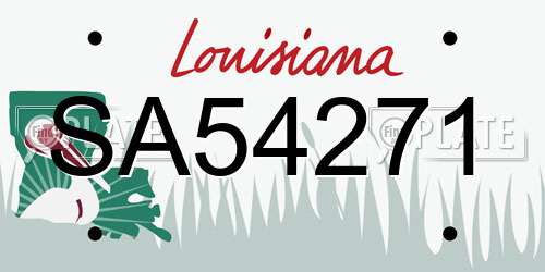 SA54271 Louisiana License Plate