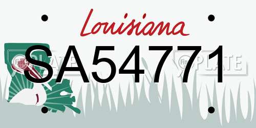 SA54771 Louisiana License Plate
