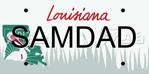 SAMDAD Louisiana License Plate