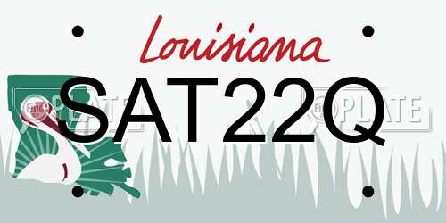 SAT22Q Louisiana License Plate
