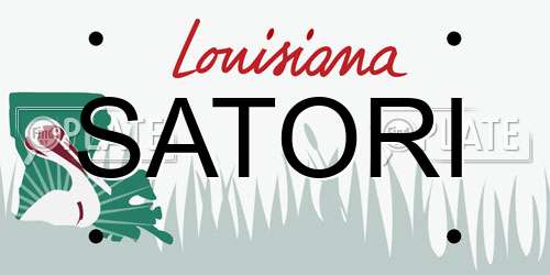 SATORI Louisiana License Plate