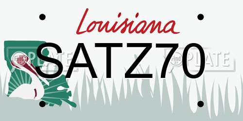SATZ70 Louisiana License Plate