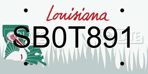 SB0T891 Louisiana License Plate