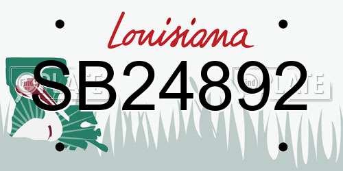 SB24892 Louisiana License Plate
