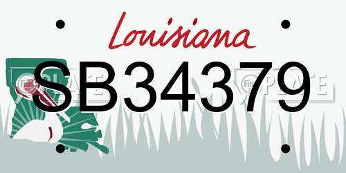 SB34379 Louisiana License Plate