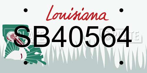 SB40564 Louisiana License Plate
