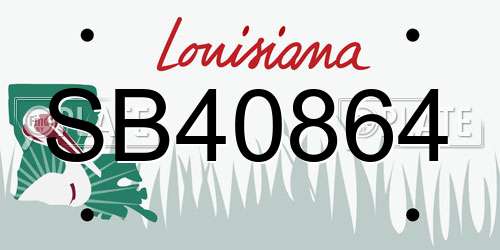 SB40864 Louisiana License Plate