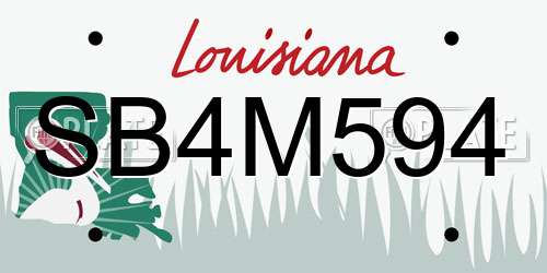 SB4M594 Louisiana License Plate