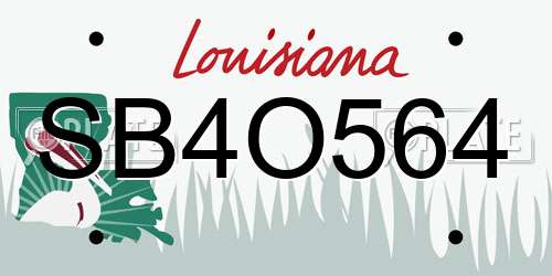 SB4O564 Louisiana License Plate