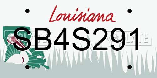 SB4S291 Louisiana License Plate