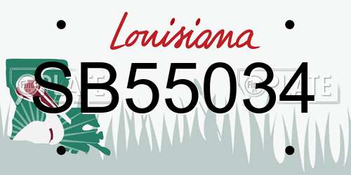 SB55034 Louisiana License Plate
