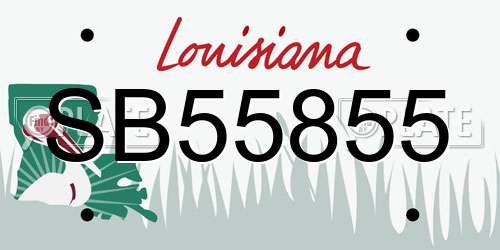 SB55855 Louisiana License Plate