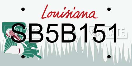 SB5B151 Louisiana License Plate