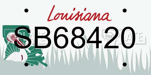 SB68420 Louisiana License Plate