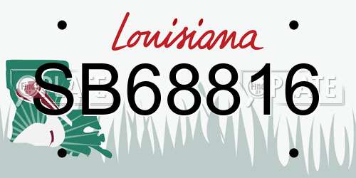 SB68816 Louisiana License Plate