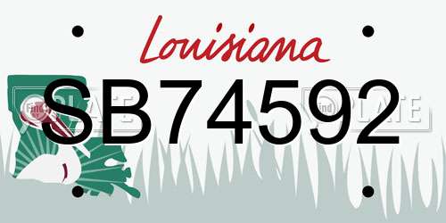 SB74592 Louisiana License Plate