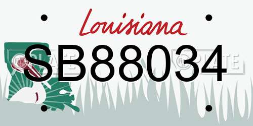 SB88034 Louisiana License Plate
