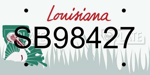 SB98427 Louisiana License Plate