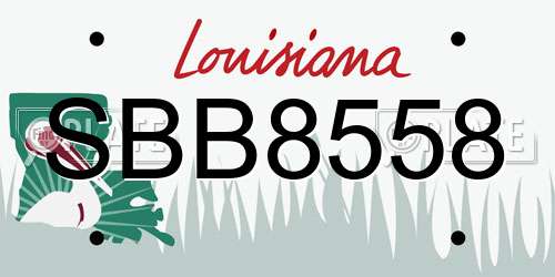 SBB8558 Louisiana License Plate