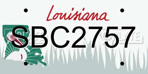 SBC2757 Louisiana License Plate