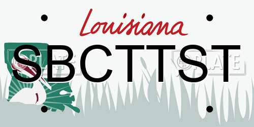 SBCTTST Louisiana License Plate