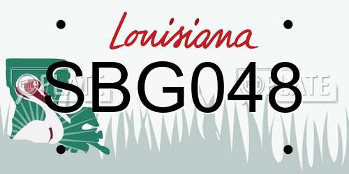 SBG048 Louisiana License Plate