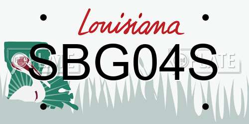 SBG04S Louisiana License Plate