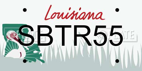 SBTR55 Louisiana License Plate