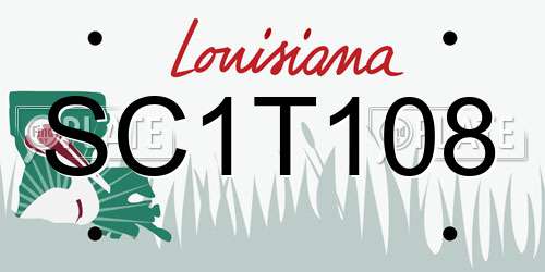 SC1T108 Louisiana License Plate