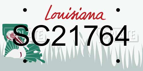 SC21764 Louisiana License Plate