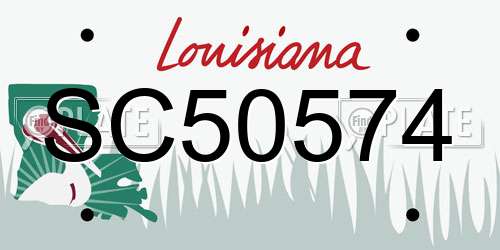 SC50574 Louisiana License Plate