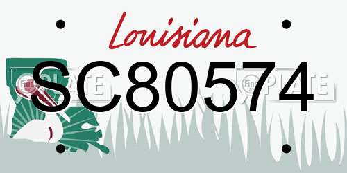 SC80574 Louisiana License Plate