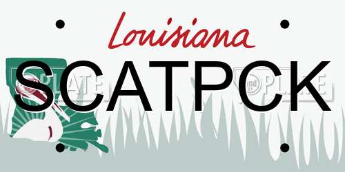SCATPCK Louisiana License Plate