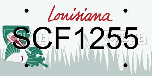 SCF1255 Louisiana License Plate