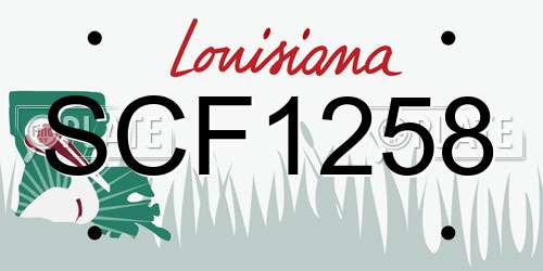 SCF1258 Louisiana License Plate