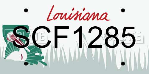 SCF1285 Louisiana License Plate