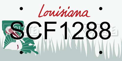 SCF1288 Louisiana License Plate