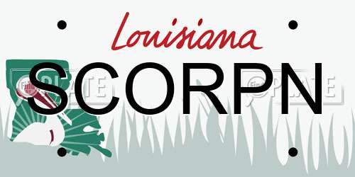 SCORPN Louisiana License Plate