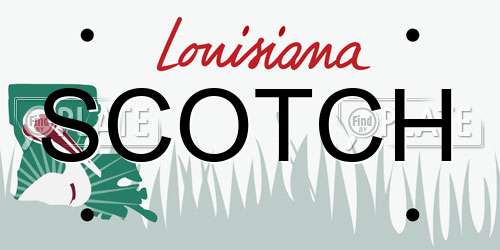 SCOTCH Louisiana License Plate