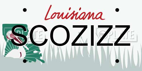SCOZIZZ Louisiana License Plate
