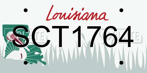 SCT1764 Louisiana License Plate