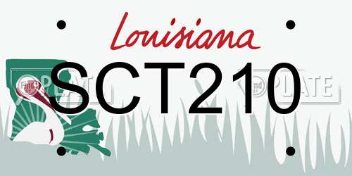 SCT210 Louisiana License Plate
