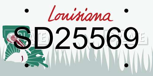 SD25569 Louisiana License Plate